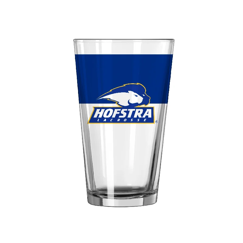 Cheerleading Team Mug-Hofstra Lacrosse 16oz Colorblock Pint Glass