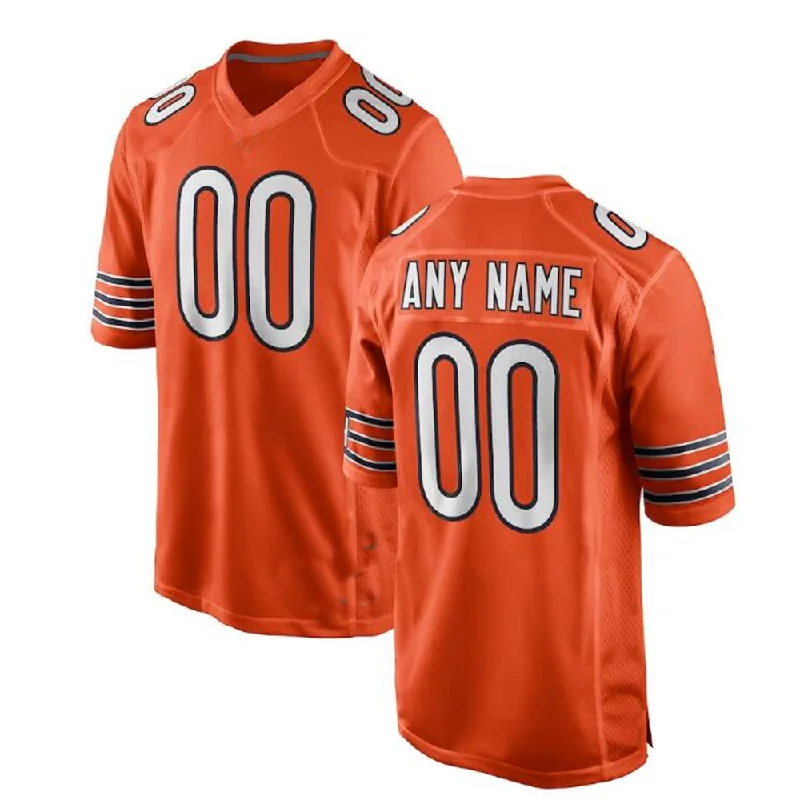 Football Spirit Wear Jersey-Custom C.Bears Orange Alternate Game Jersey Stitched Jersey Football Jerseys