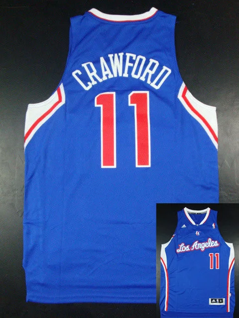 Minor League Basketball Jersey-Clippers 11 Crawford Blue New Revolution 30 Basketball Jerseys