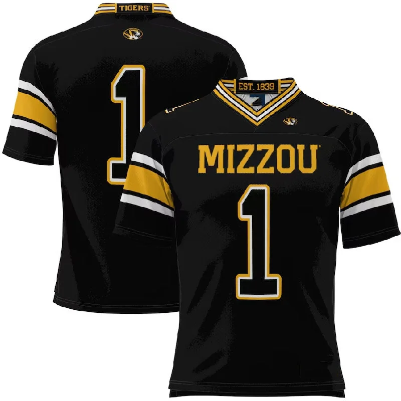 Tournament Football Jersey-#1 M.Tigers GameDay Greats Football Jersey - Black American College Jerseys