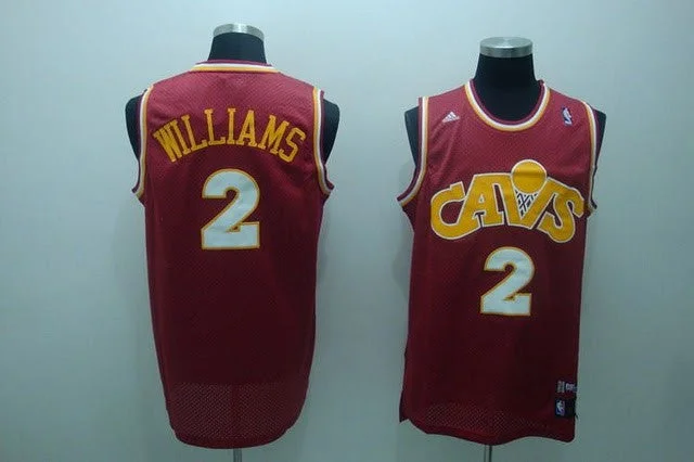 Valentine’s Day Basketball Jersey-Cavaliers 2 Williams Red CAVS Basketball Jerseys