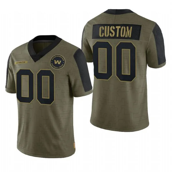 School Spirit Football Jersey-Custom W.Football Team Olive 2021 Salute To Service Limited Football Jerseys