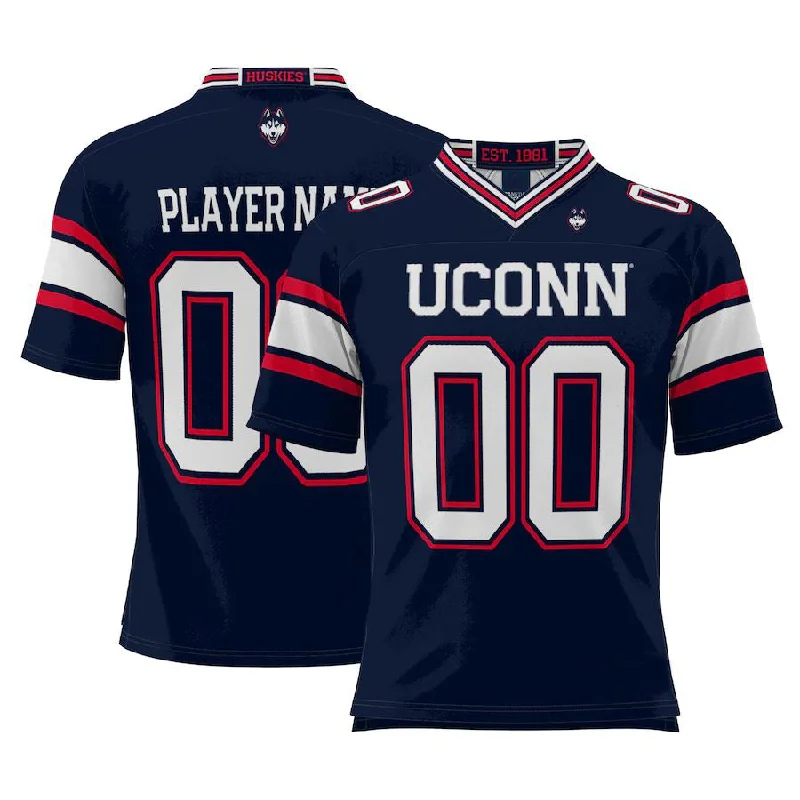 Football Commentator Jersey-Custom U.Huskies ProSphere NIL Pick-A-Player Football Jersey Navy Stitched American College Jerseys