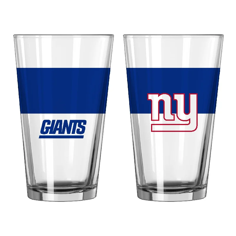 Team Slogan Mug-New York Giants 16oz Colorblock Pint Glass