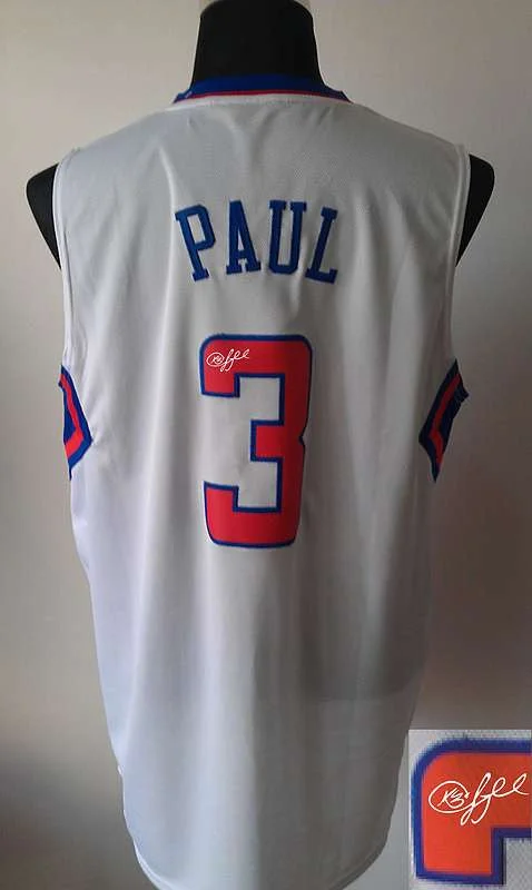 Vintage Basketball Jersey-Clippers 3 Paul White Signature Edition Basketball Jerseys