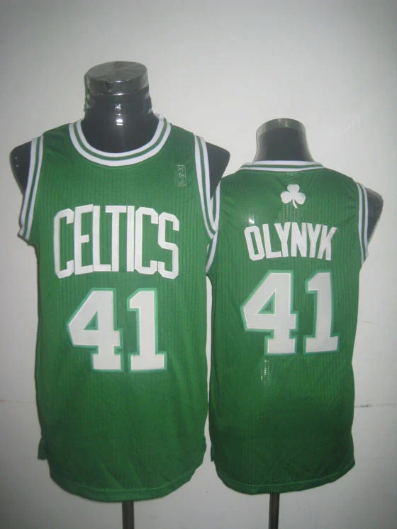 Groomsmen Basketball Jersey-Celtics 41 Olynyk Green New Revolution 30 Basketball Jerseys