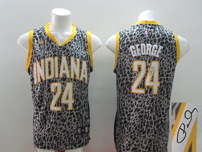 Summer Basketball Jersey-Pacers 24 George Grey Crazy Light Signature Edition Basketball Jerseys