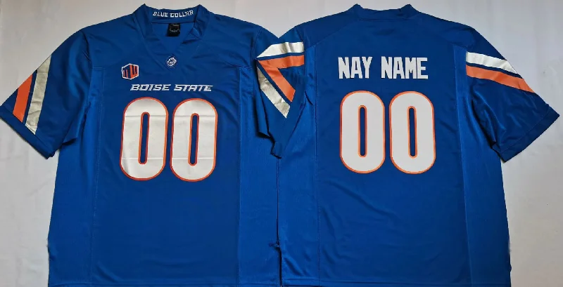 Yellow Football Jersey-Custom Football Boise State D.Broncos Blue Jersey Men's Short Sleeve American College Jerseys Football Jerseys