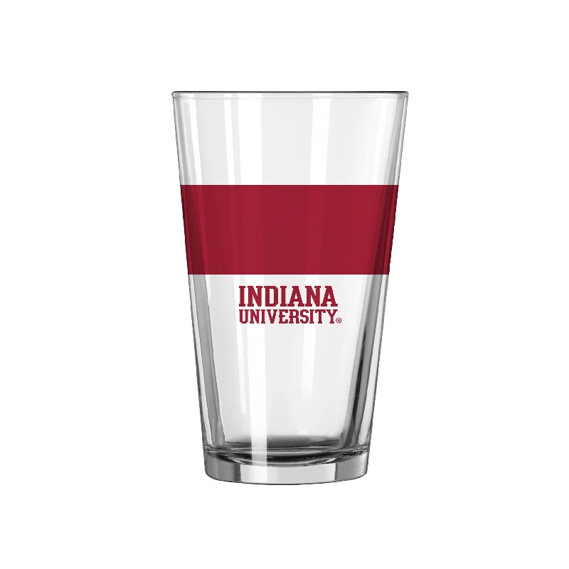 Logo Team Mug-Indiana 16oz Colorblock Pint Glass