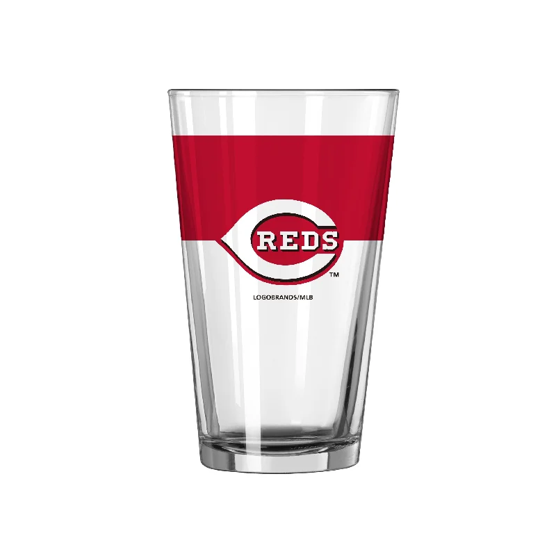 Orchestra Team Mug-Cincinnati Reds 16oz Colorblock Pint Glass