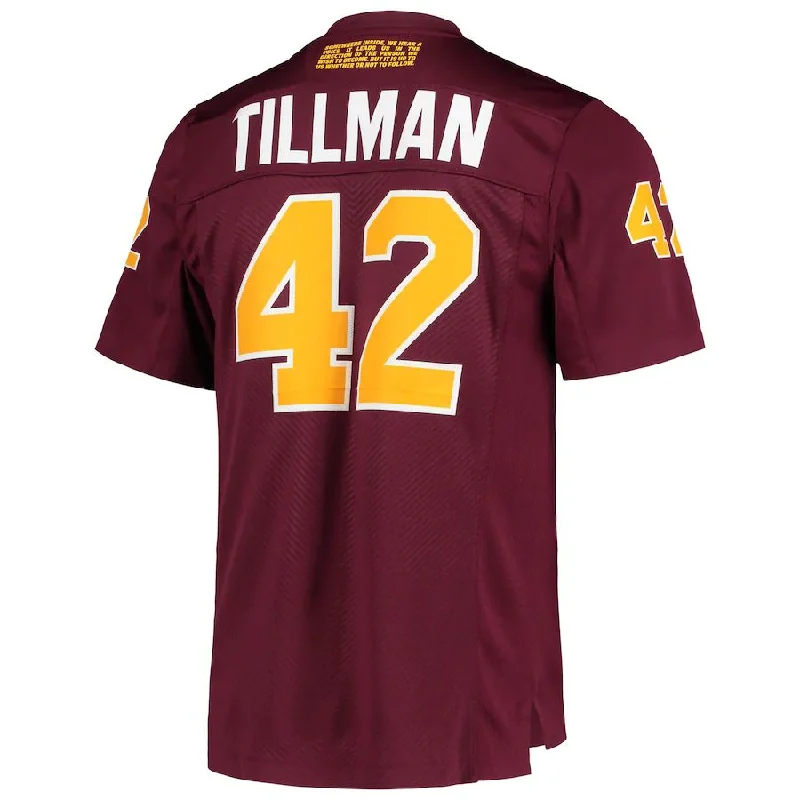 Camo Football Jersey-A.State Sun Devils #42 Pat Tillman Team Premier Football Jersey  Maroon Stitched American College Jerseys