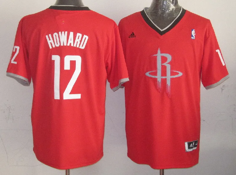 Basketball Weekend Jersey-Rockets 12 Howard Red Christmas Edition Basketball Jerseys