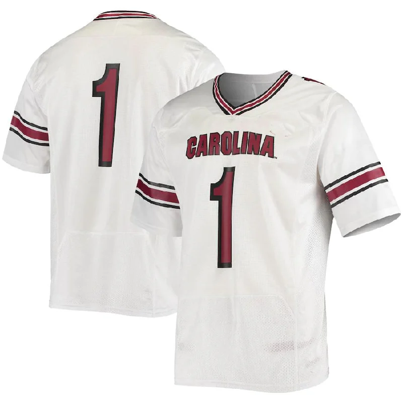 Red Football Jersey-#1 S.Carolina Gamecocks Under Armour Logo Replica Football Jersey Stitched American College Jerseys