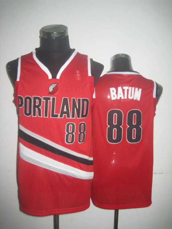 MVP Basketball Jersey-Blazers 88 Batum Red Basketball Jerseys