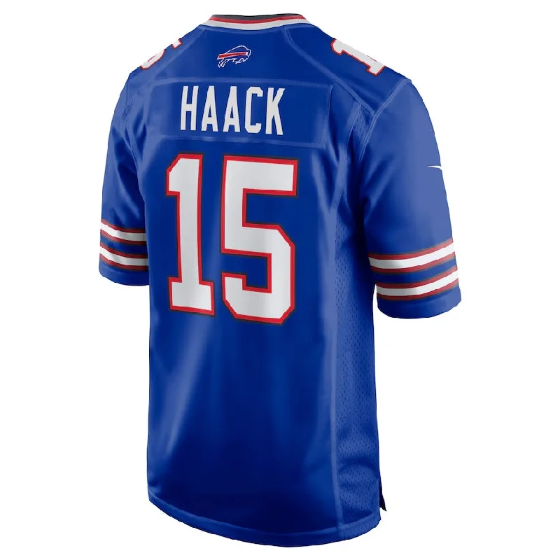 Football Training Camp Jersey-B.Bills #15 Matt Haack Game Jersey - Royal Football Jerseys