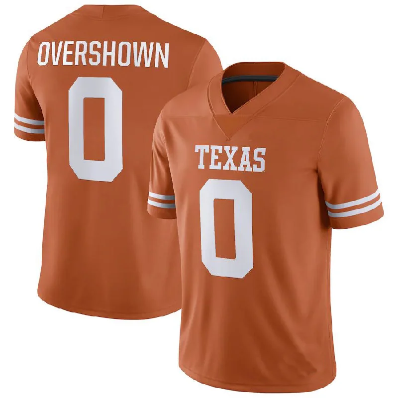 Stretchable Football Jersey-T.Longhorns #0 DeMarvion Overshown NIL Replica Football Jersey Orange Stitched American College Jerseys