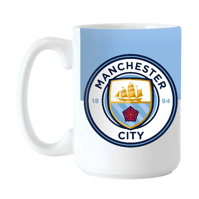 Away Game Team Mug-Manchester City F.C. 15oz Colorblock Sublimated Mug