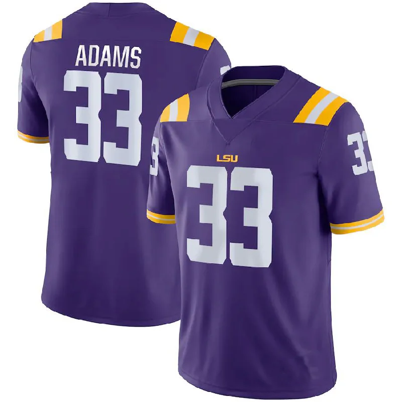 Throwback Football Jersey-L.Tigers #33 Jamal Adams  Game Jersey Purple Football Jersey Stitched American College Jerseys