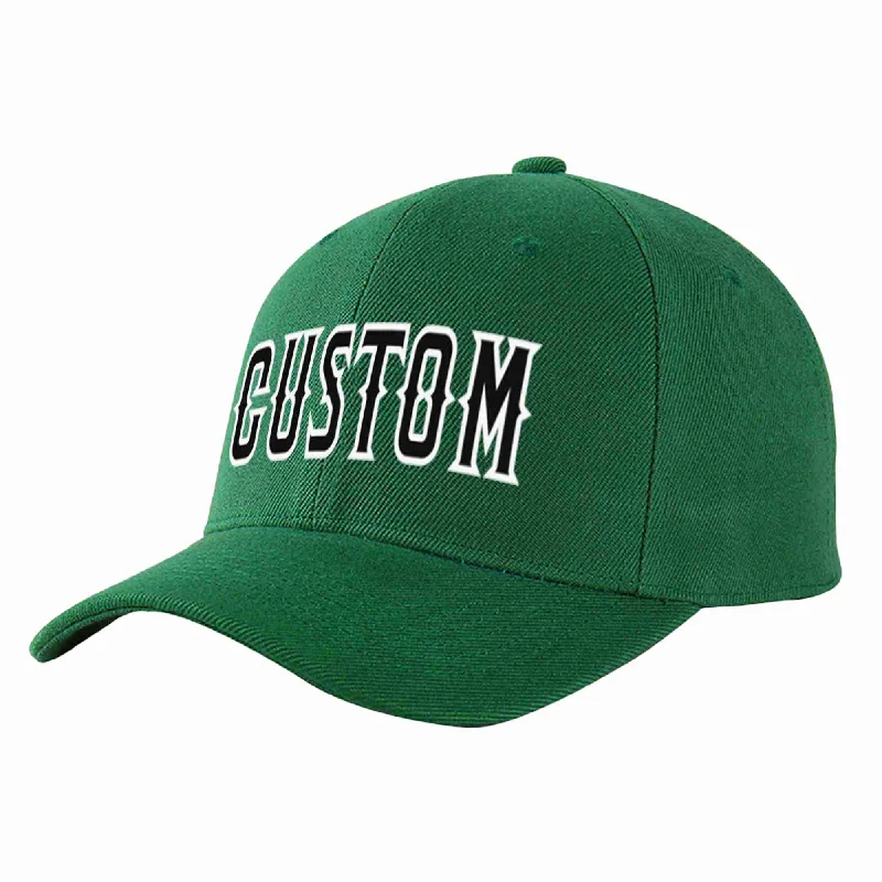 Sisterhood Baseball Cap-Custom Green Black-White Curved Eaves Sport Baseball Cap Design for Men/Women/Youth