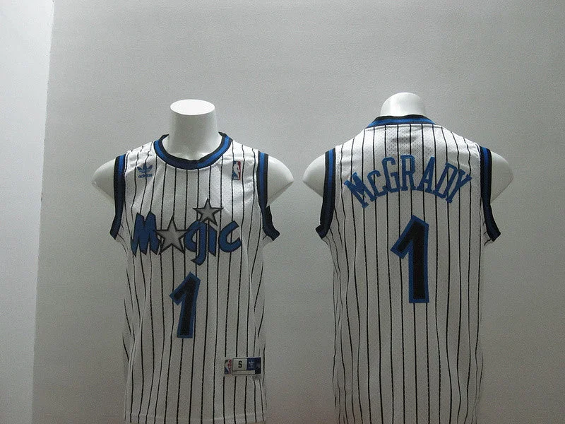 Two-Tone Basketball Jersey-Magic 1 McGrady White Swaingman Basketball Jerseys