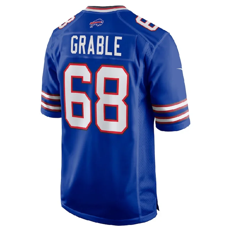 Supporter Football Jersey-B.Bills #68 Tylan Grable Game Jersey - Royal Football Jerseys