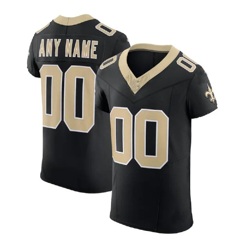 Long Sleeve Football Jersey-Custom NO.Saints  Black Vapor F.U.S.E. Elite Jersey American Stitched Jersey Football Jerseys