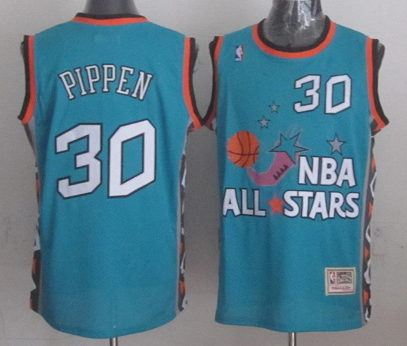 Basketball Spirit Wear Jersey-1996 All Star 30 Pippen Teal Basketball Jerseys