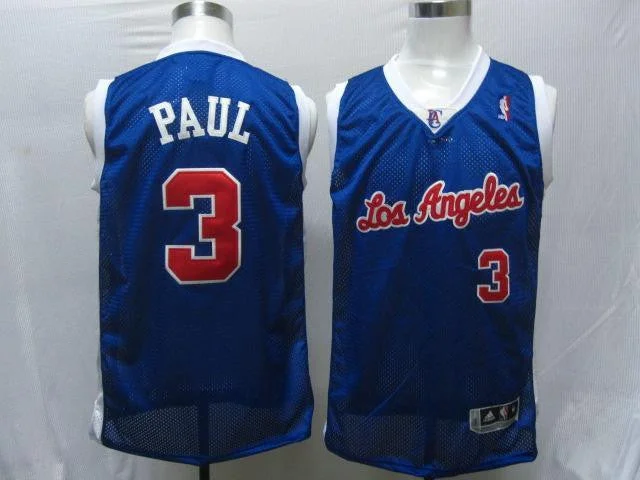 Basketball Player Autograph Jersey-Clipper 3 Paul blue LA Basketball Jerseys