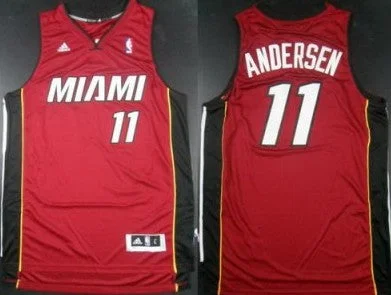 Graphic Basketball Jersey-Heat 11 Andersen Red New Revolution 30 Swingman Basketball Jerseys