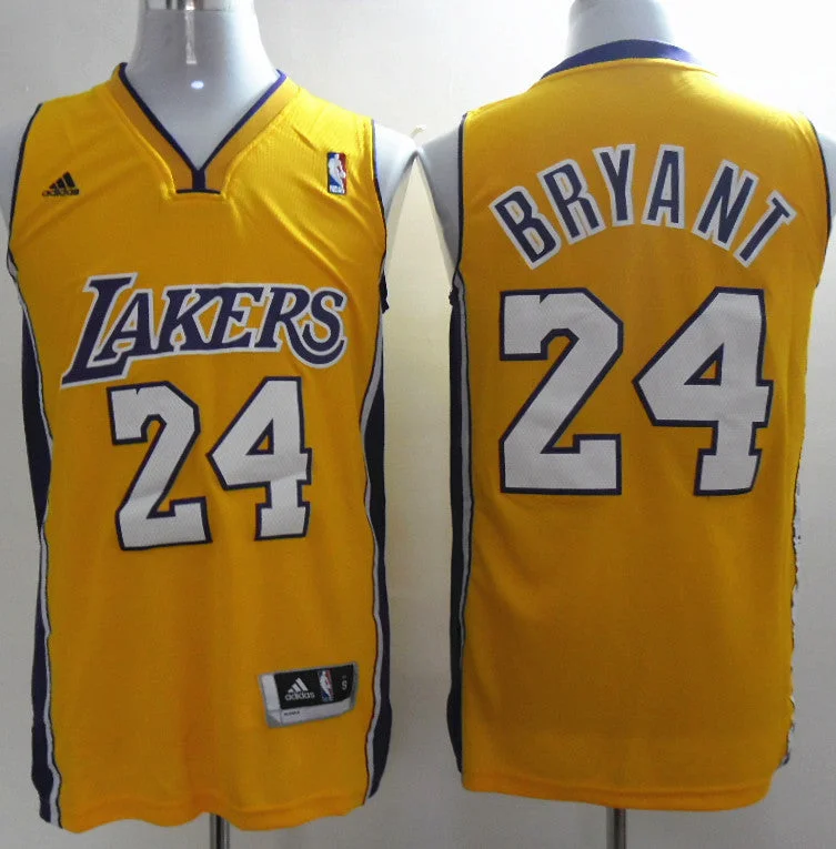 Veteran Basketball Jersey-Lakers 24 Bryant Yellow New Revolution 30 Basketball Jerseys