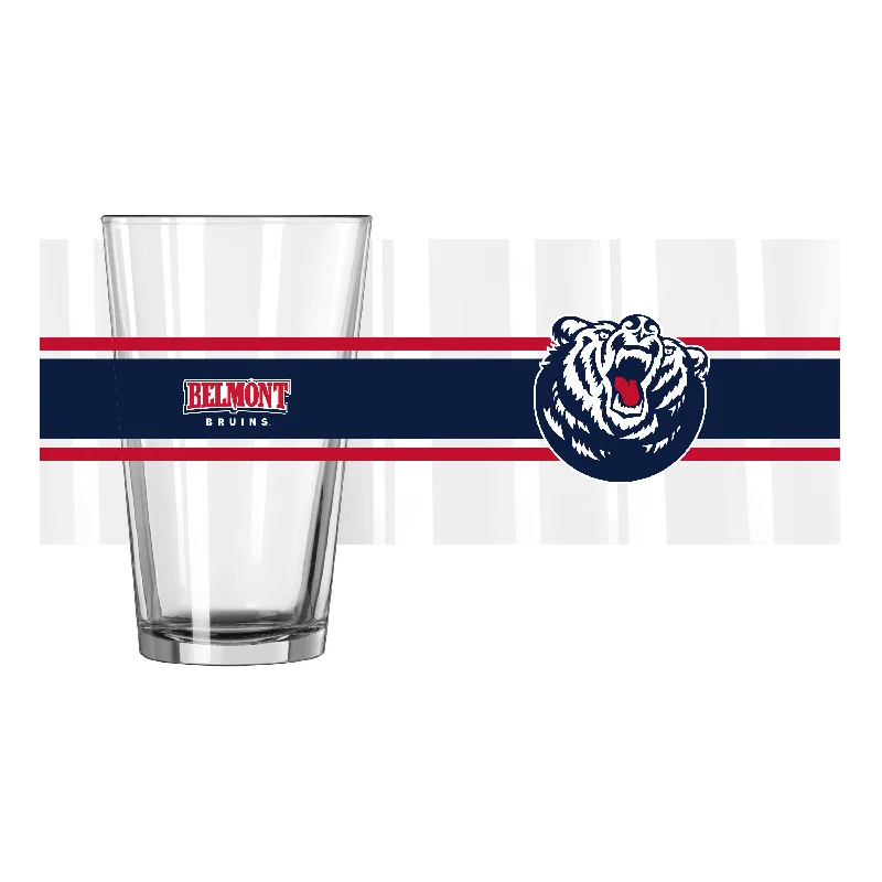 Sales Team Mug-Belmont University 16oz Stripe Pint Glass