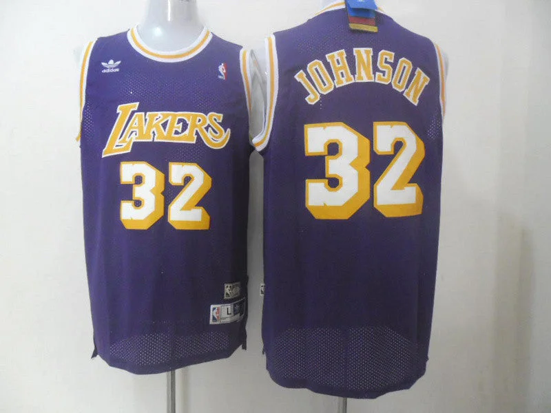 Mother's Day Basketball Jersey-Lakers 32 Johnson Purple New Revolution 30 Basketball Jerseys