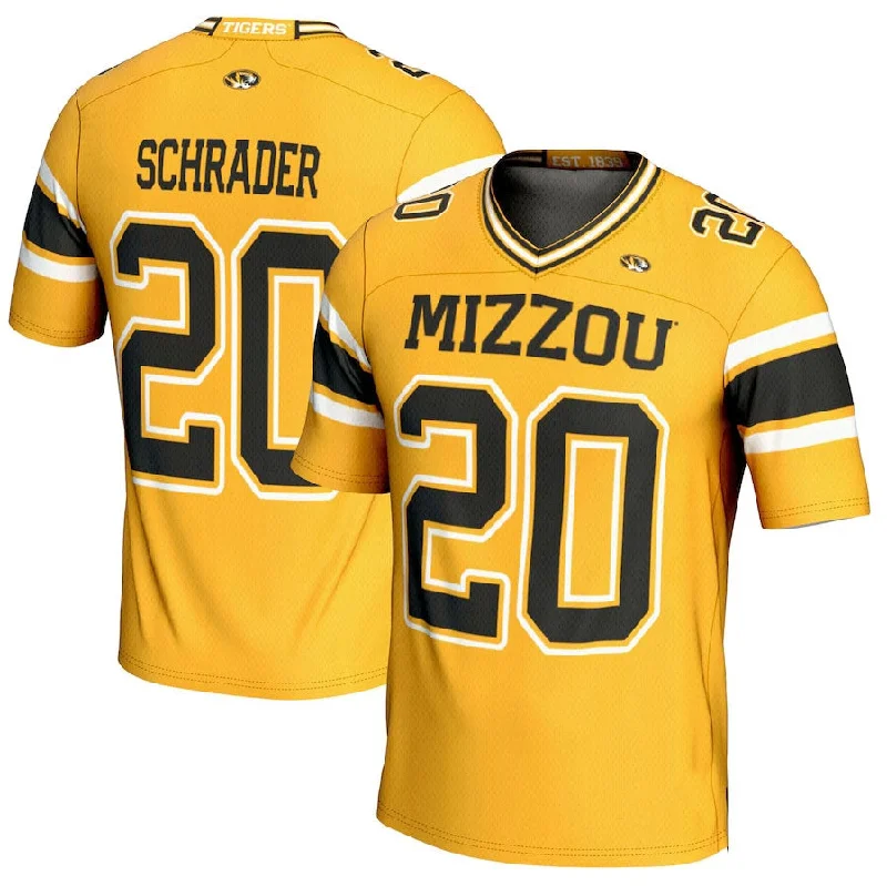 Fashion Football Jersey-M.Tigers #20 Cody Schrader GameDay Greats NIL Player Football Jersey - Gold American College Jerseys