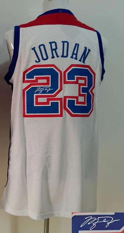 Red Basketball Jersey-23 Jordan White Signature Edition Basketball Jerseys