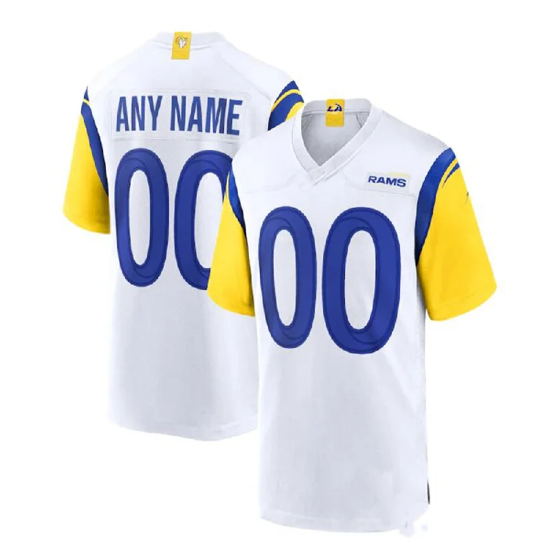 Youth League Football Jersey-Custom LA.Rams White Alternate Jersey American Stitched Jersey Football Jerseys