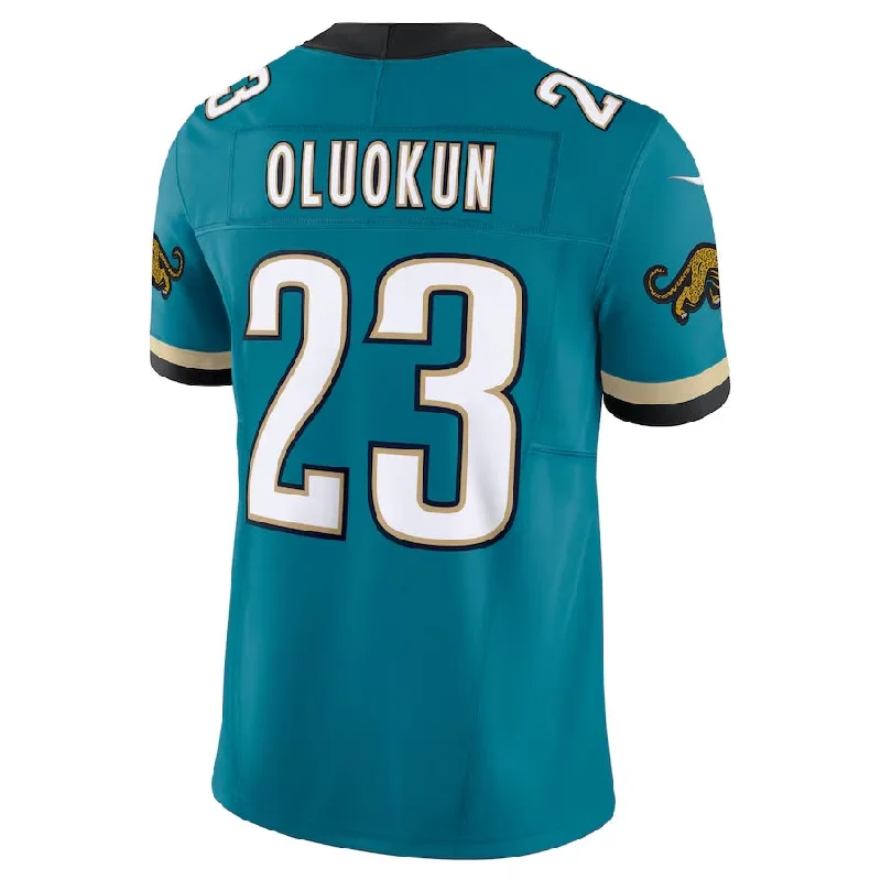 Fan Club Football Jersey-J.Jaguars #23 Foye Oluokun Prowler Throwback Vapor F.U.S.E. Limited Jersey - Teal Football Jerseys