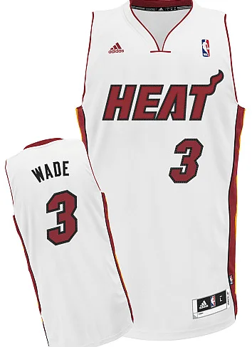 Maroon Basketball Jersey-Heat 3 Wade White New Revolution 30 Basketball Jerseys.png