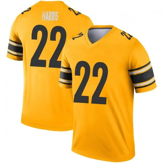 Blank Football Jersey-P.Steelers #22 Najee Harris Gold American Embroidery Jerseys Football Jerseys