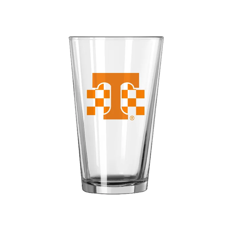 Fishing Team Mug-Tennessee Checkerboard 16oz Gameday Pint Glass