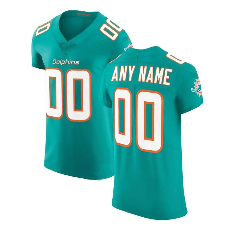 Major League Football Jersey-Custom M.Dolphins Aqua Vapor Untouchable Elite Jersey American Stitched Football Jerseys