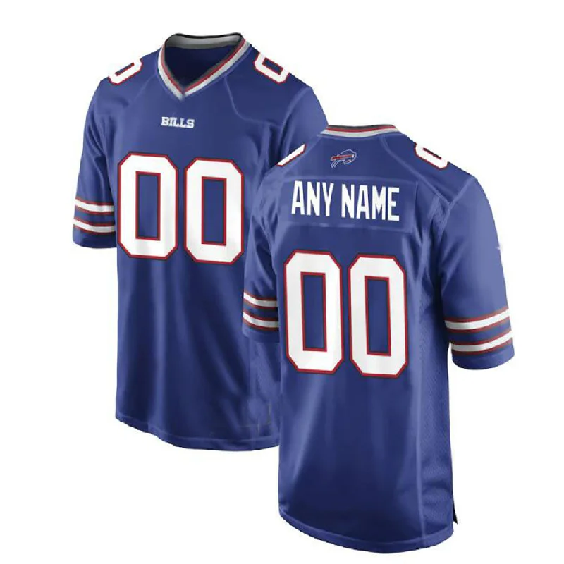 Quick-Dry Football Jersey-Custom B.Bills Royal Game Jersey American Stitched Football Jerseys