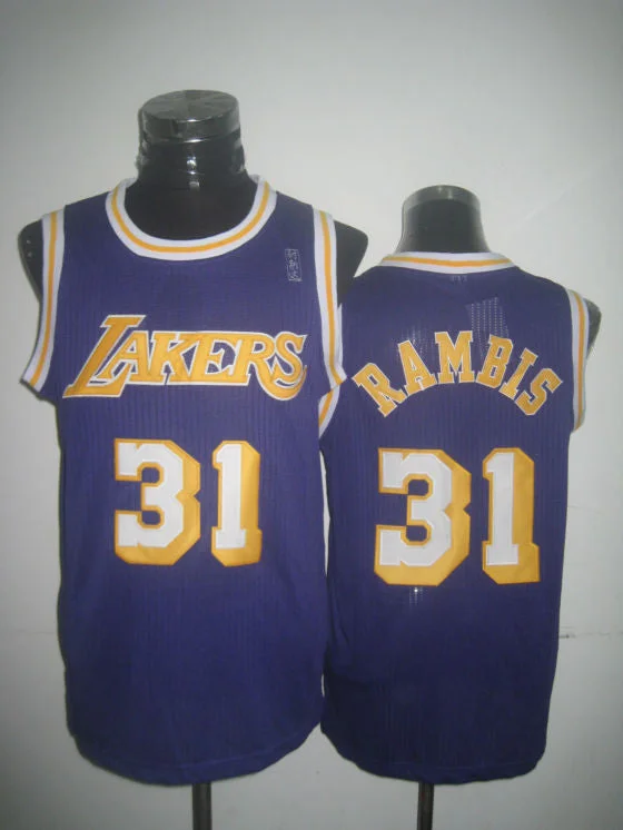 Mother's Day Basketball Jersey-Lakers 31 Rambis Purple New Revolution 30 Basketball Jerseys