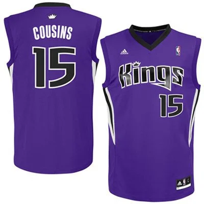 Vintage Basketball Jersey-Kings 15 Cousins Purple Basketball Jersey