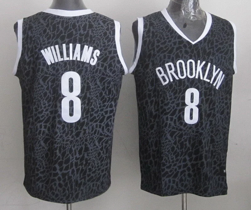 MVP Basketball Jersey-Nets 8 Williams Black Crazy Light Swingman Basketball Jerseys