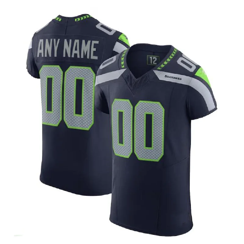 Classic Football Jersey-Custom S.Seahawks College Navy Vapor F.U.S.E. Elite Jersey Stitched Football Jerseys