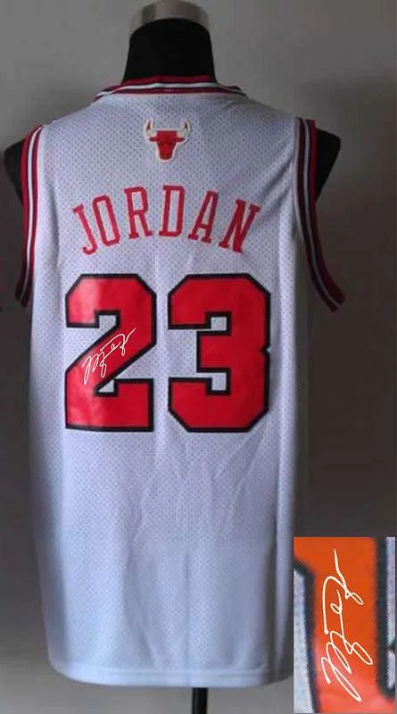 College Basketball Jersey-Bulls 23 Jordan White Throwback Signature Edition Basketball Jerseys