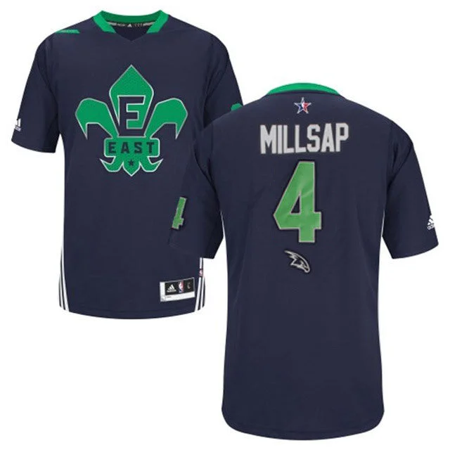 Basketball History Jersey-2014 All Star East 4 Millsap Blue Swingman Blue Basketball Jerseys