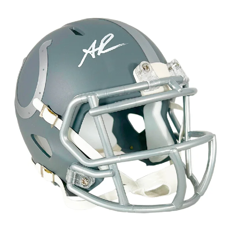 Stretchable Rugby Helmet-Anthony Richardson Signed Indianapolis Colts Slate Alternate Speed Mini Football Helmet (JSA)