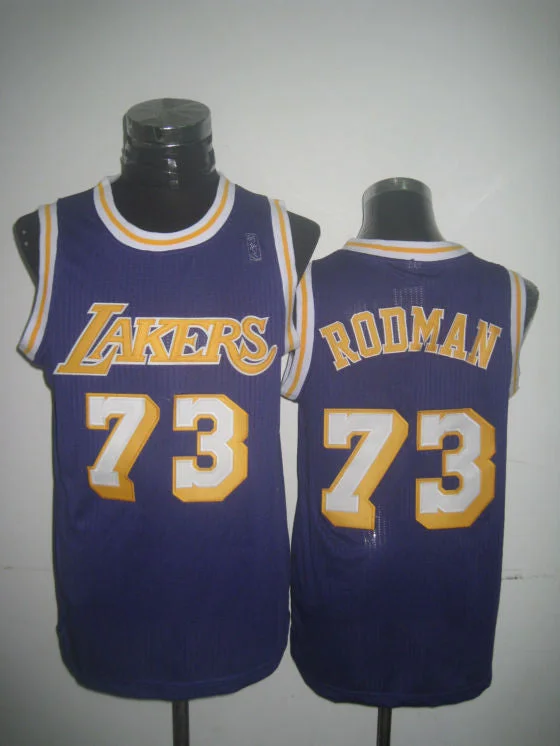 Bachelorette Party Basketball Jersey-Lakers 73 Rodman Purple New Revolution 30 Basketball Jerseys