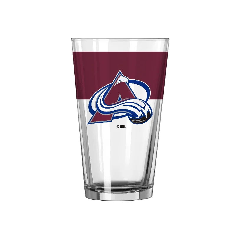 Boss Team Mug-Colorado Avalanche 16oz Colorblock Pint Glass